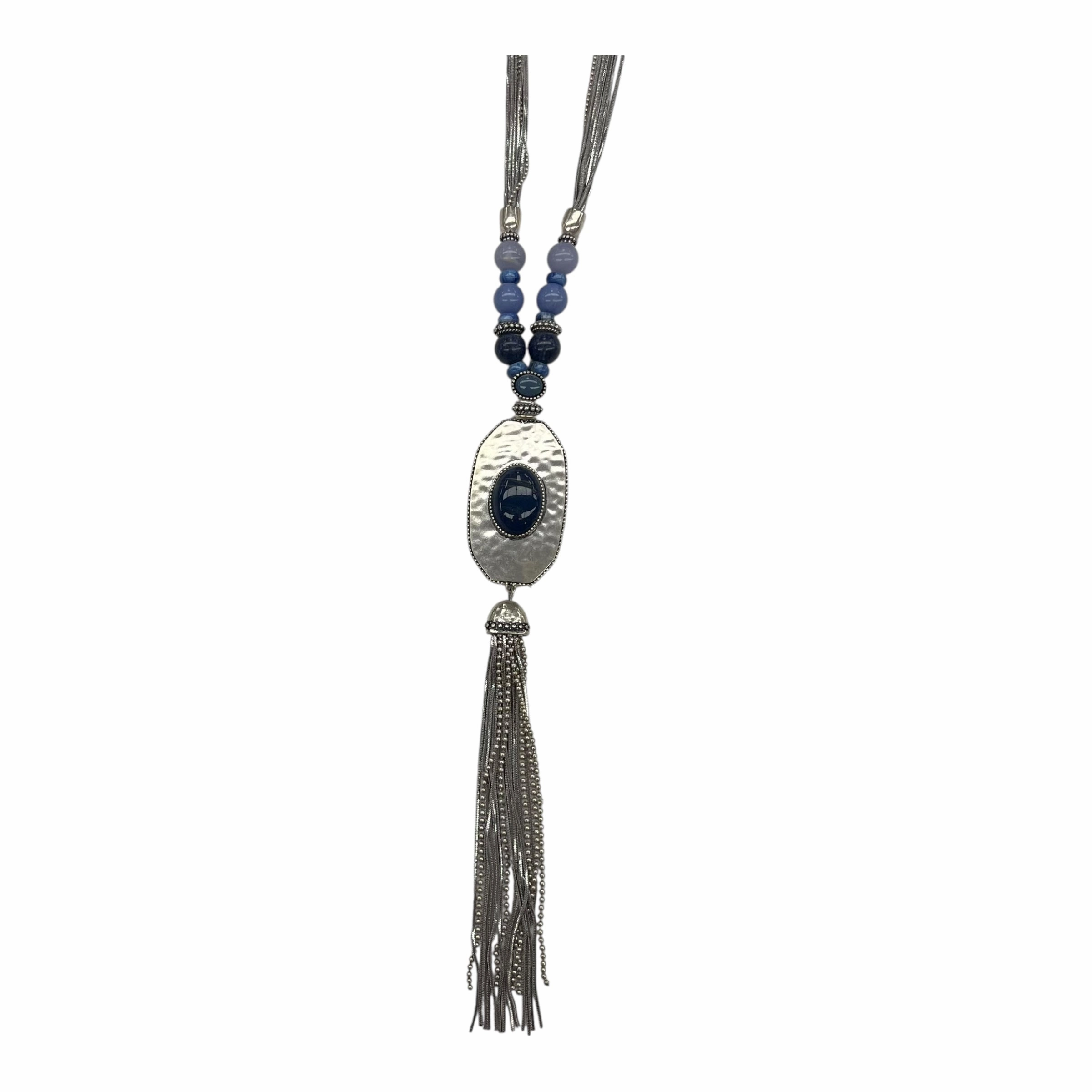 Necklace Statement By Chicos In Blue & Silver