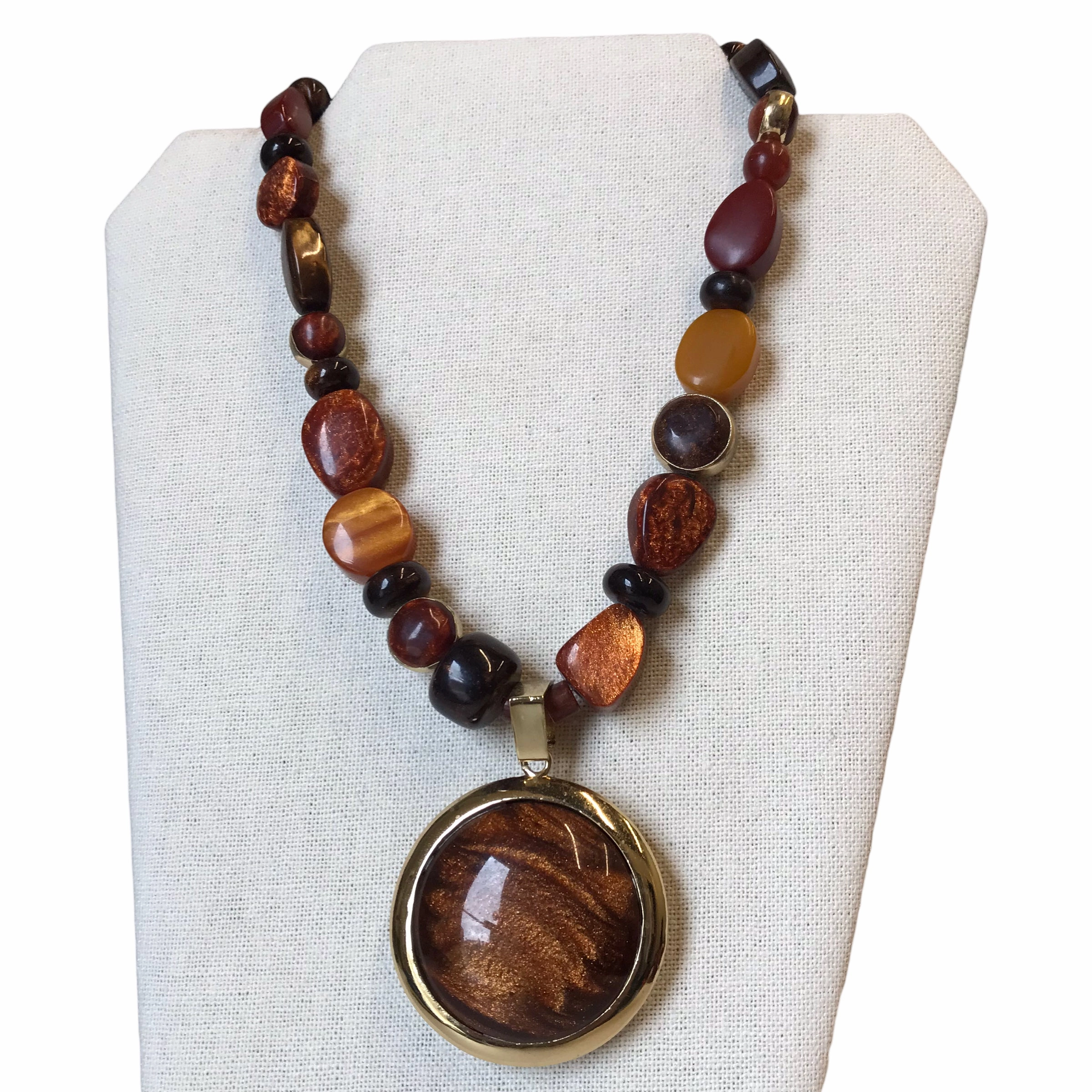 Necklace Statement By Chicos In Brown