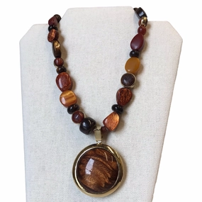Necklace Statement By Chicos In Brown