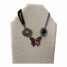 Necklace Statement By Cme In Black & Pink
