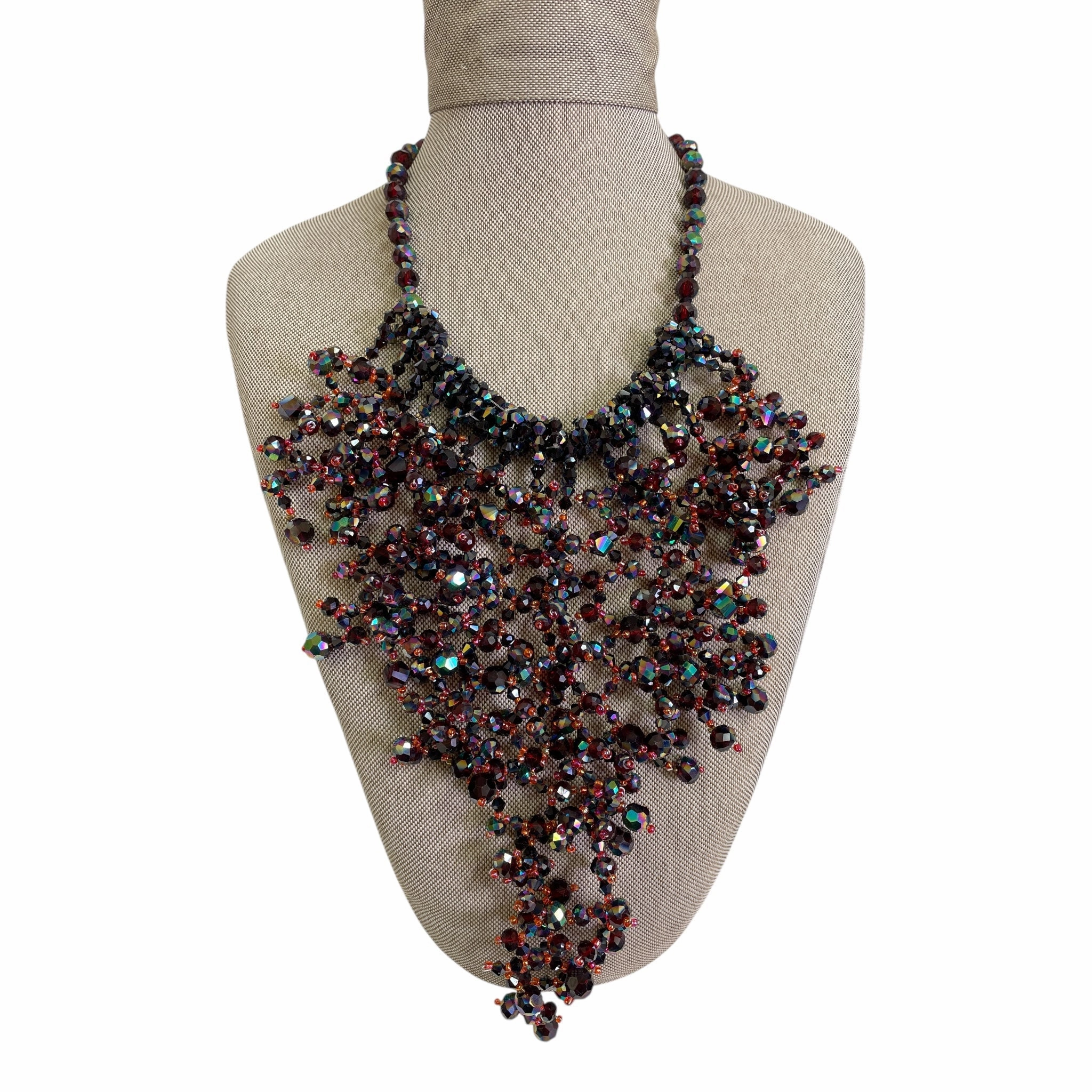 Necklace Statement By Cme In Purple