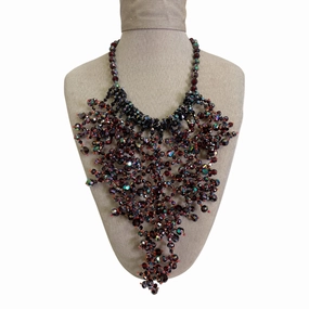 Necklace Statement By Cme In Purple