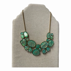 NECKLACE STATEMENT by  Daires In GOLD & GREEN