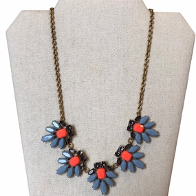 Necklace Statement By J. Crew In Blue & Orange