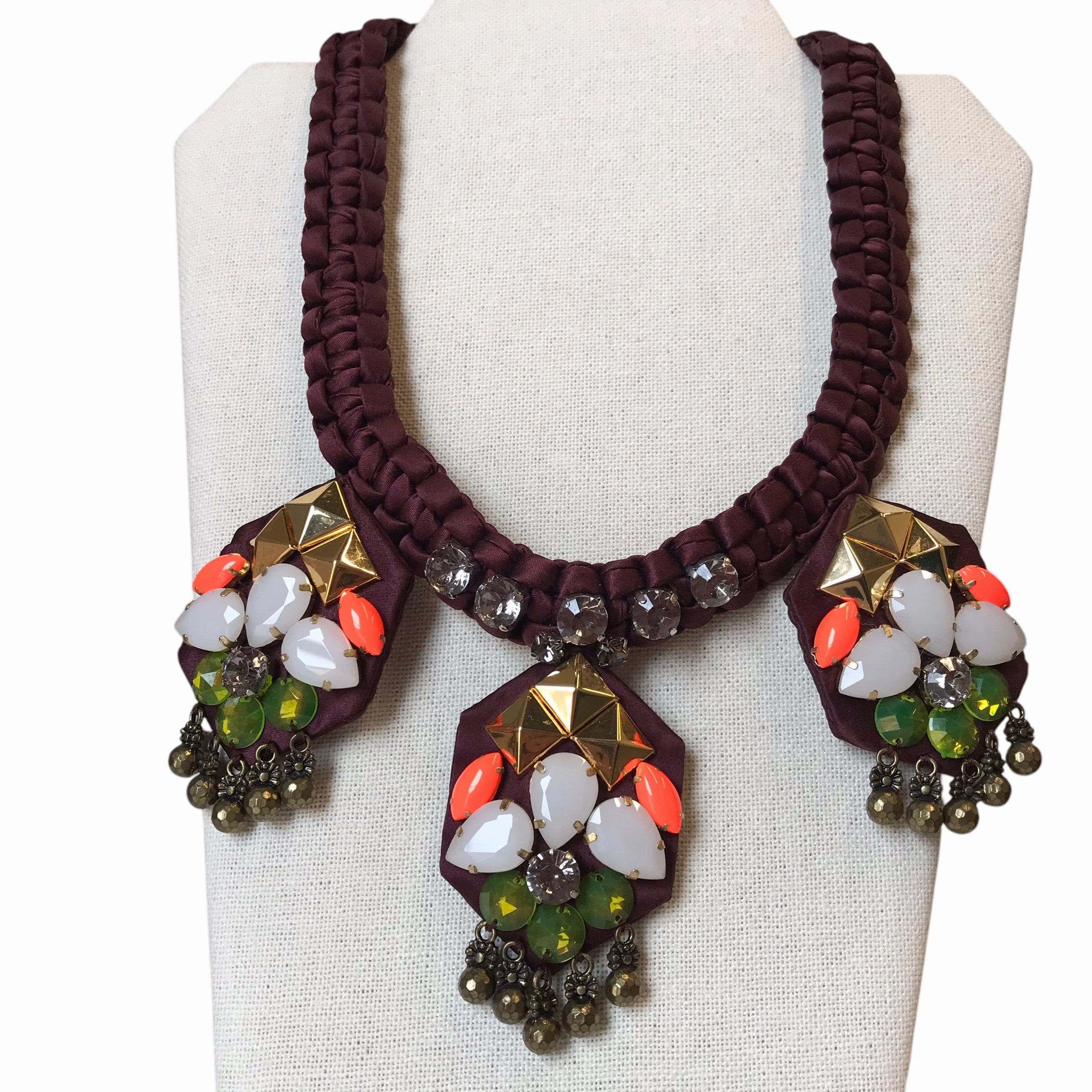 Necklace Statement By J. Crew In Maroon