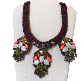 Necklace Statement By J. Crew In Maroon