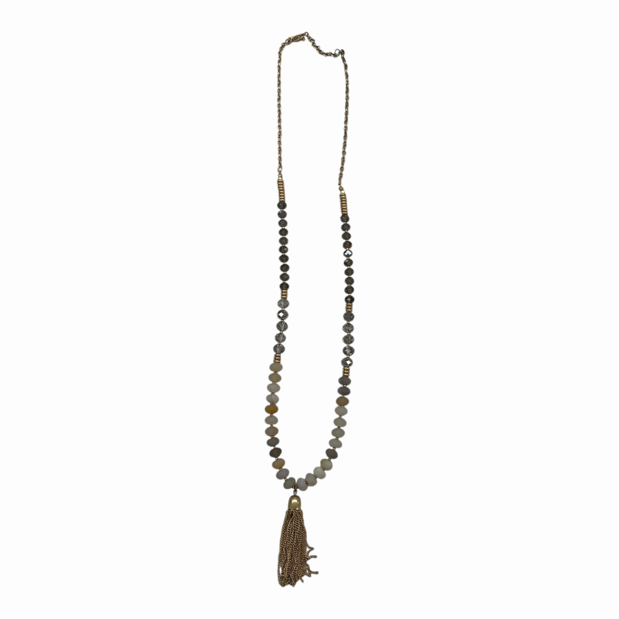 Necklace Statement By Loft In Gold & Grey
