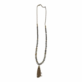 Necklace Statement By Loft In Gold & Grey