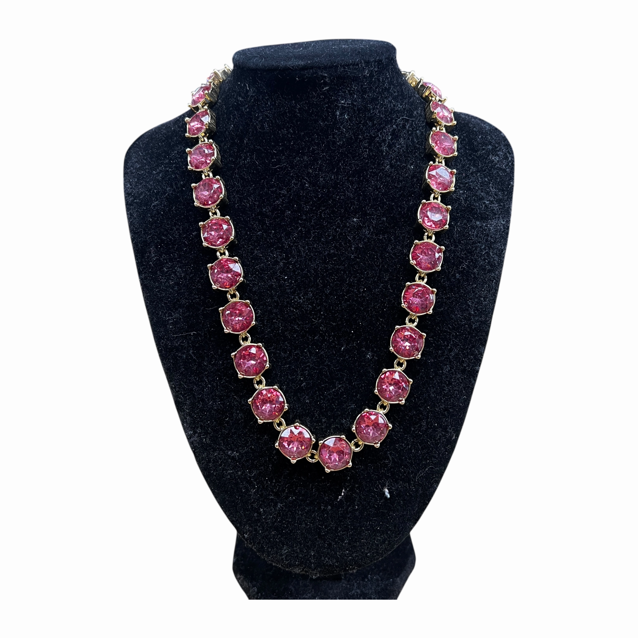 Necklace Statement By Talbots In Gold & Pink