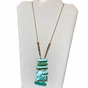 Necklace Statement In Green