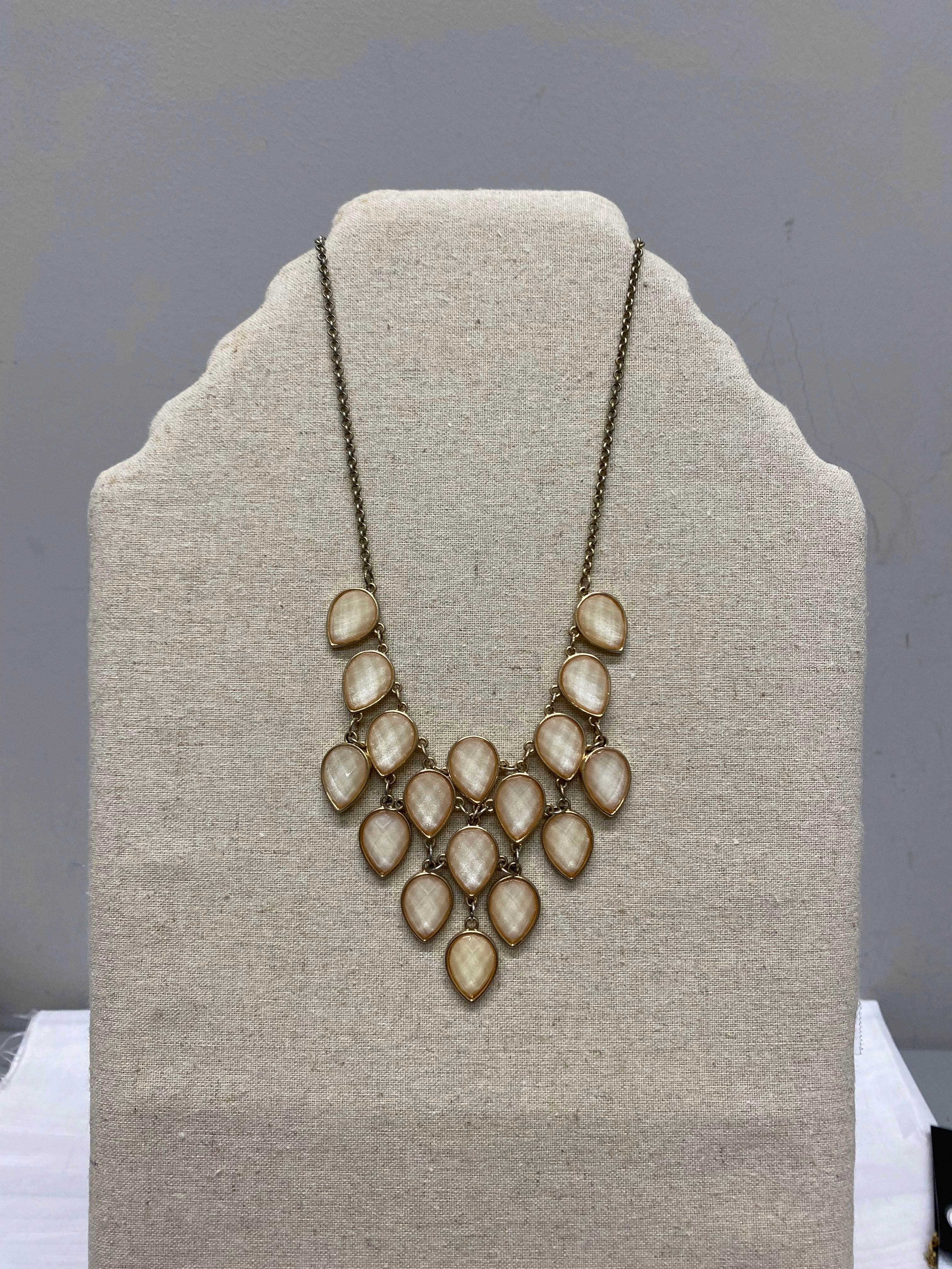Necklace Statement  In Tan
