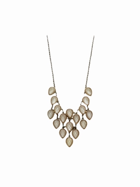 Necklace Statement  In Tan