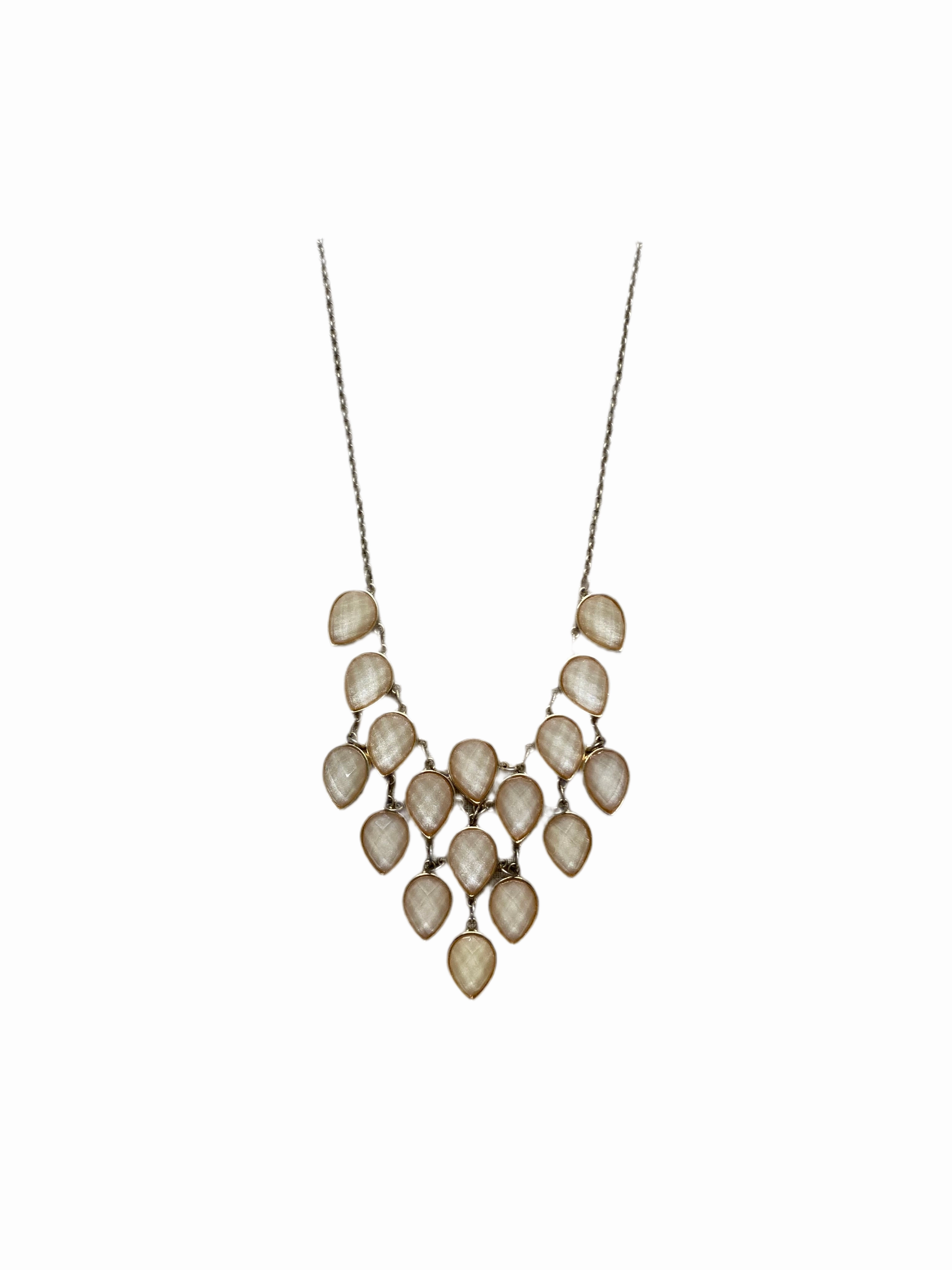 Necklace Statement  In Tan