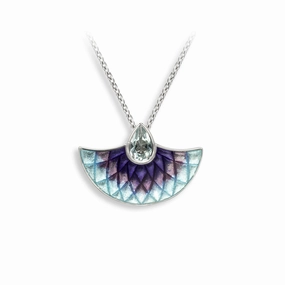 Nicole Barr Purple Fan Necklace