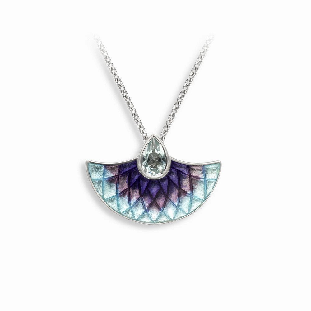 Nicole Barr Purple Fan Necklace
