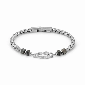 Nomination Atlante Bracelet, Knot & Natural Stones, Stainless Steel