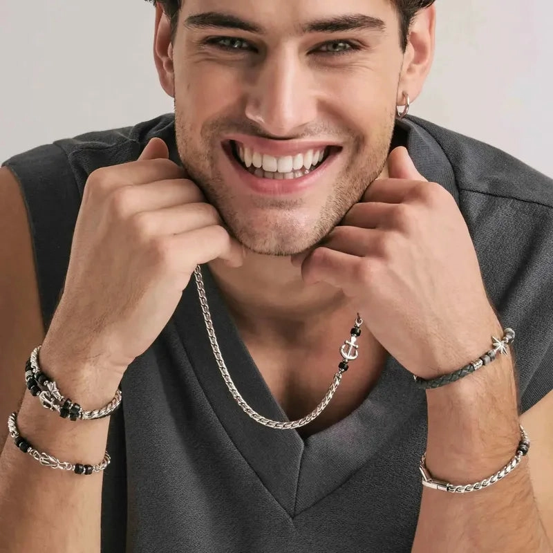 Nomination Atlante Bracelet, Knot & Natural Stones, Stainless Steel