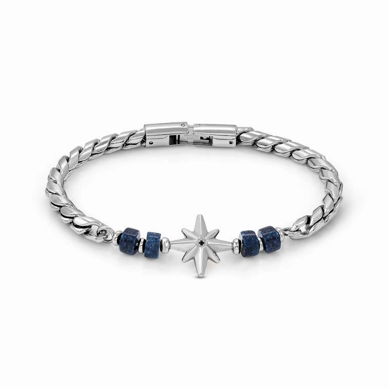 Nomination Atlante Bracelet, Windrose & Natural Stones, Stainless Steel