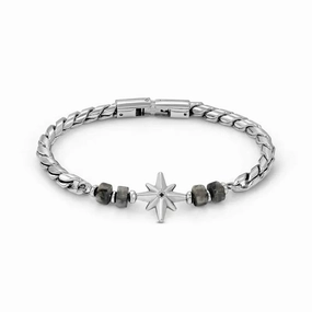 Nomination Atlante Bracelet, Windrose & Natural Stones, Stainless Steel