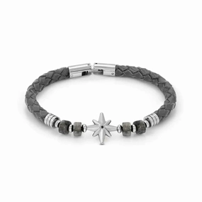 Nomination Atlante Bracelet, Windrose & Natural Stones, Synthetic Leather