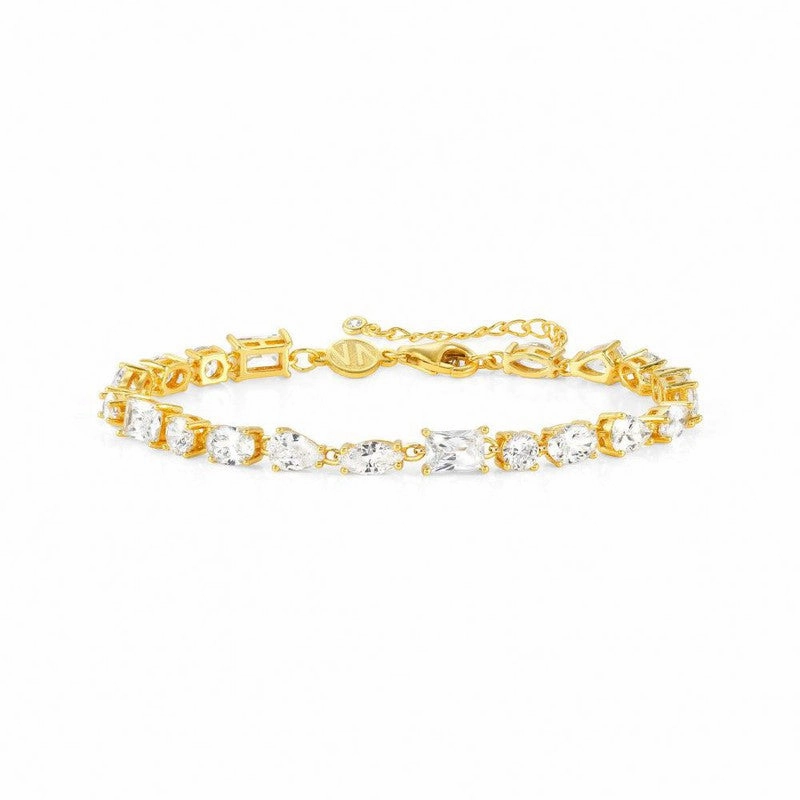 Nomination Colour Wave Bracelet, Cubic Zirconia, 24K Gold