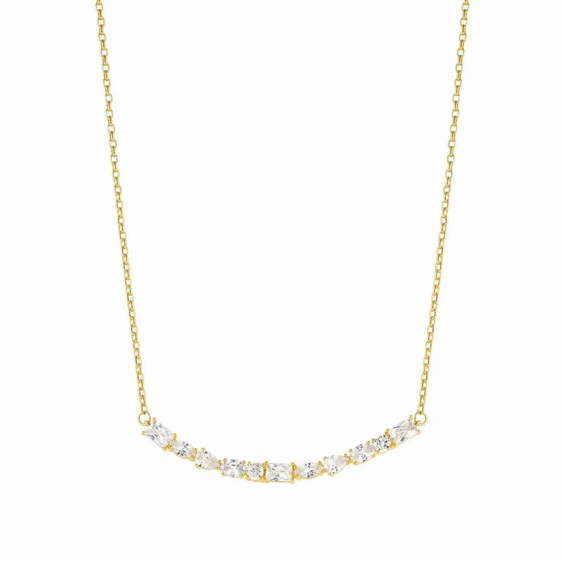 Nomination Colour Wave Necklace, Cubic Zirconia, 24K Gold