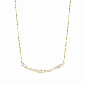 Nomination Colour Wave Necklace, Cubic Zirconia, 24K Gold