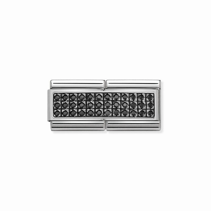 Nomination Composable Classic Double Link Black Pave