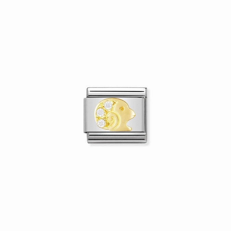 Nomination Composable Classic Link Aries In 18K Gold And Stone