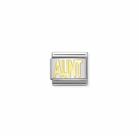 Nomination Composable Classic Link Aunt In 18K Gold