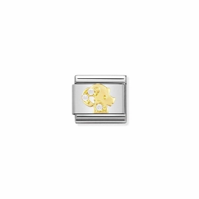 Nomination Composable Classic Link Capricorn In 18K Gold And Stone