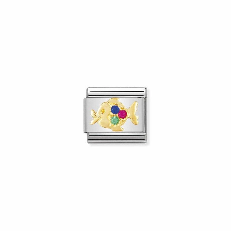 Nomination Composable Classic Link Fish With Stones