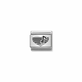 Nomination Composable Classic Link Heart With Musical Note