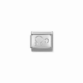 Nomination Composable Classic Link Leo In Silver And Stone
