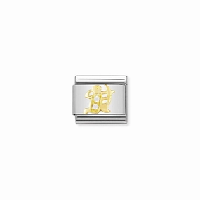 Nomination Composable Classic Link Sagittarius In 18K Gold And Stone