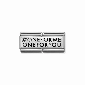 Nomination Composable Double Link #ONEFORME ONEFORYOU, Silver