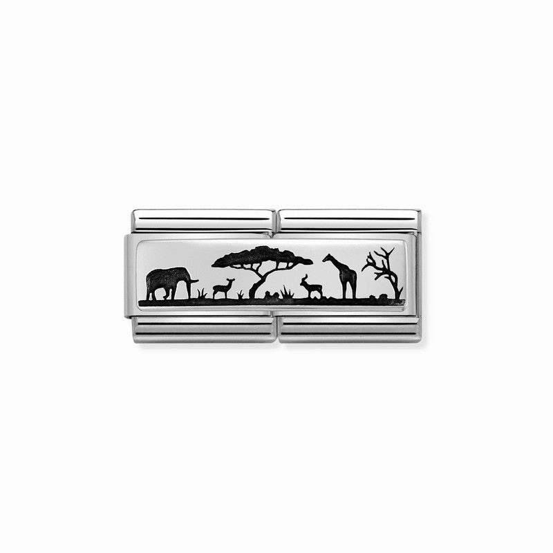 Nomination Composable Double Link Savanna Skyline, Silver