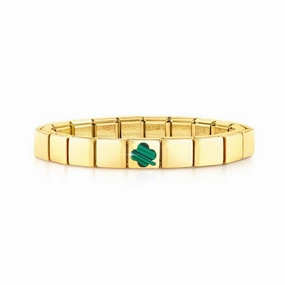 Nomination Composable Glam Bracelet, 4 Leaf Clover Green