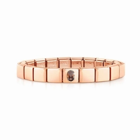 Nomination Composable Glam Bracelet, Champagne Stone, Rose Finish