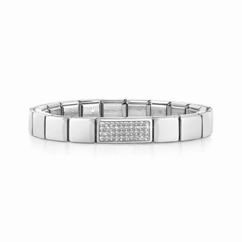 Nomination Composable Glam Bracelet, Double Pave White