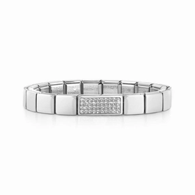 Nomination Composable Glam Bracelet, Double Pave White