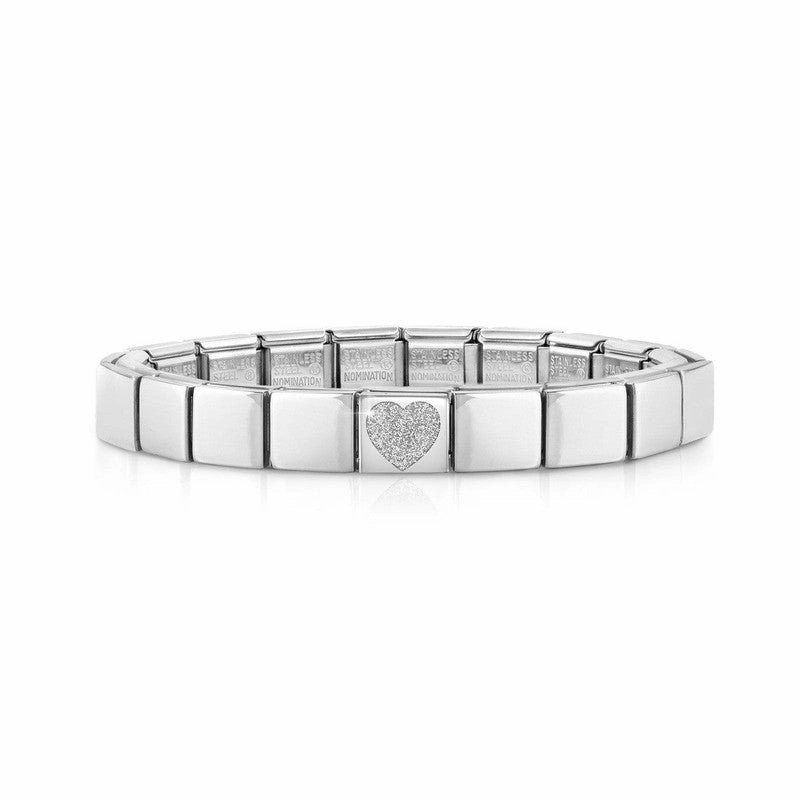 Nomination Composable Glam Bracelet, Glitter Heart