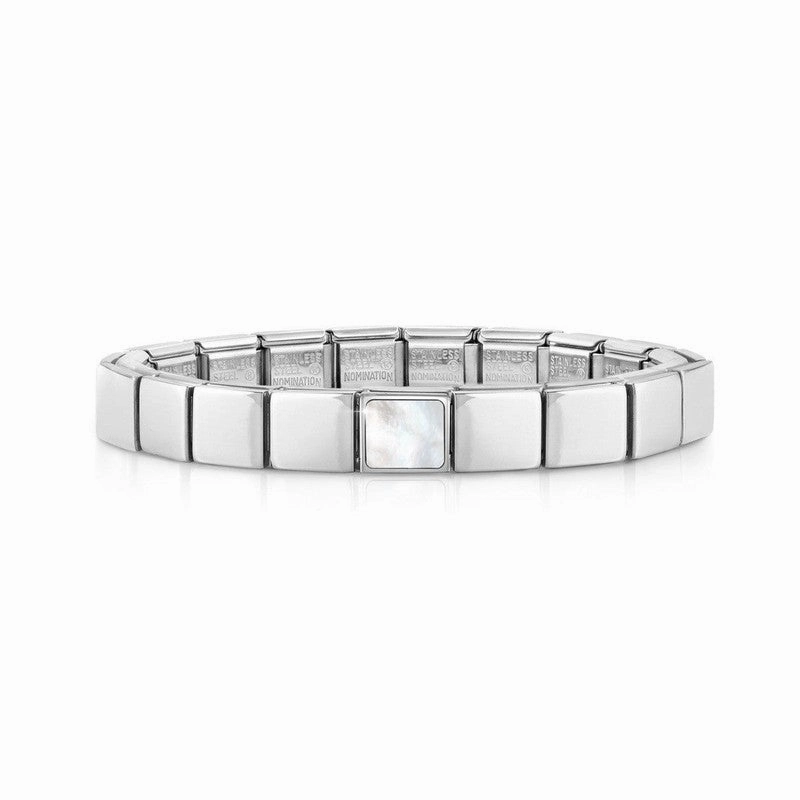 Nomination Composable Glam Bracelet, Square Mother Of Pearl