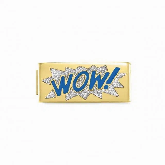 Nomination Composable Glam Double Link, Wow Glitter, Gold & Glitter Enamel