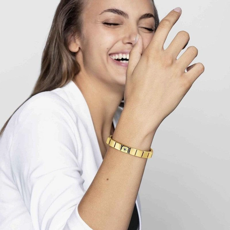 Nomination Composable Glam Double Link, Wow Glitter, Gold & Glitter Enamel