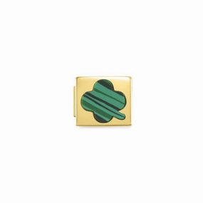 Nomination Composable Glam Link Four Leaf Clover Green