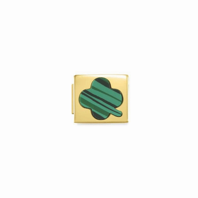 Nomination Composable Glam Link Four Leaf Clover Green
