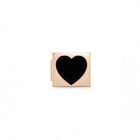 Nomination Composable Glam Link Heart Black