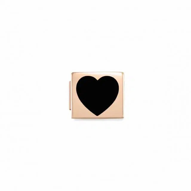Nomination Composable Glam Link Heart Black