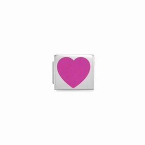 Nomination Composable Glam Link Heart Fuchsia